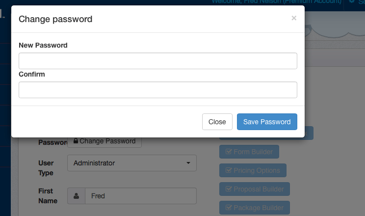 Change User Password « ResponsiBid Documentation